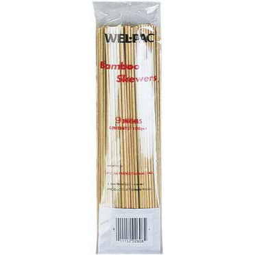 WELPAC BAMBOO SKEWER 6" THIN    16/24/100 PC