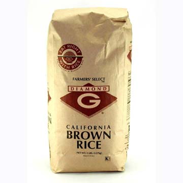 DIAMOND G BROWN RICE            8/5.00 #