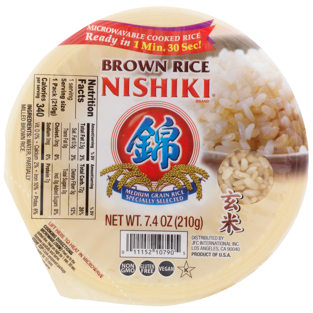 NISHIKI COOKED BROWN RICE 6PK  6/7.40 OZ