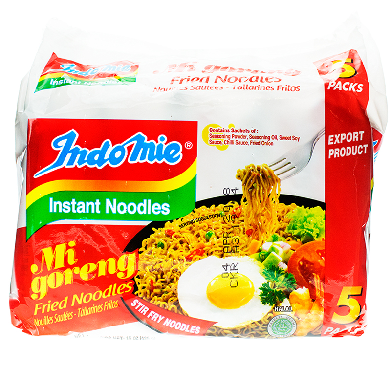 INDOMIE MI GORENG FRIED NOODLE 5P 6/15.00 Z