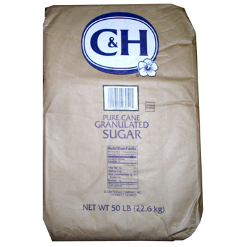 C&H GRANULATED SUGAR             50.00 #