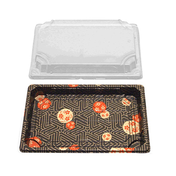 TETSUJIN SUSHI TRAY W/LID YP-2.0 R6 8/50