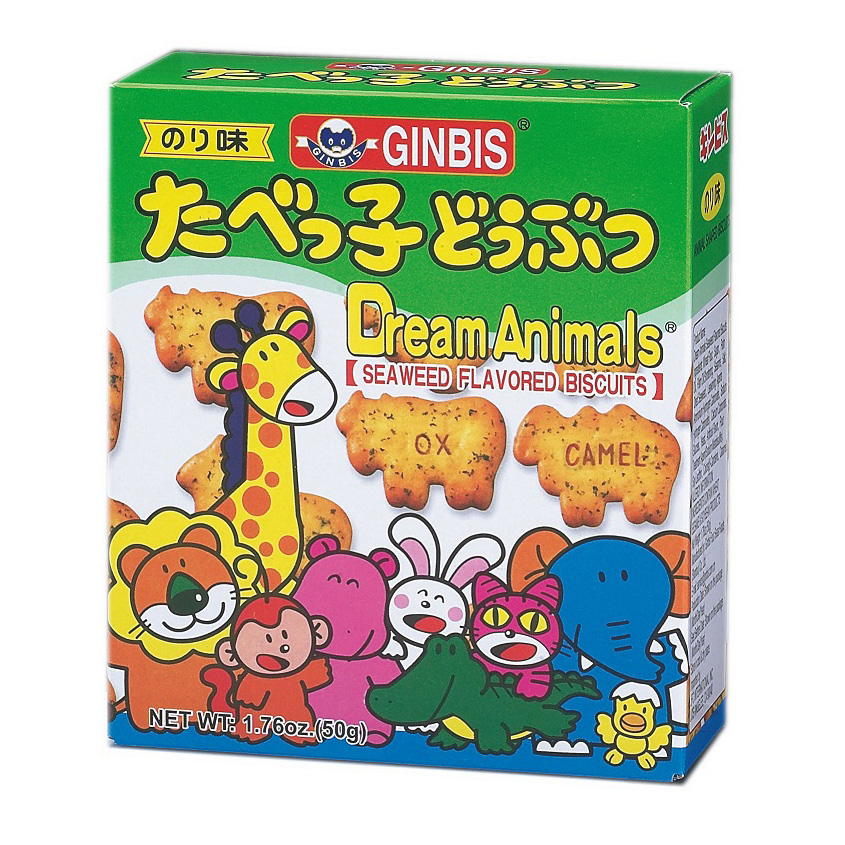 GINBIS ANIMAL BISCUITS SEAWEED 24/1.76 Z