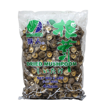 TETSUJIN DRIED SHIITAKE MUSHROOM 4-5CM 6/5.00 #