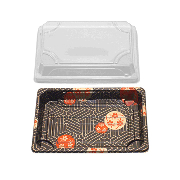 TETSUJIN SUSHI TRAY&LID YP-0.8 R6 10/50P