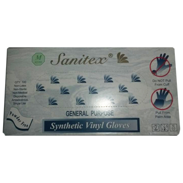 SANITEX VINYL GLOVE PWDR FREE M 10/100 P