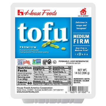 HOUSE FOOD TOFU MED FIRM REG BLUE    12/14.00 Z