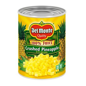 DELMNTE 100% CRUSHED PINEAPPLE  12/20 OZ