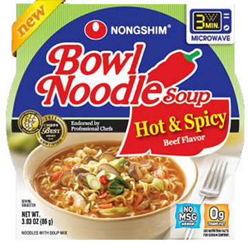 NONG SHING BOWL NOODLE HOT & SPICY   12/3.03 OZ