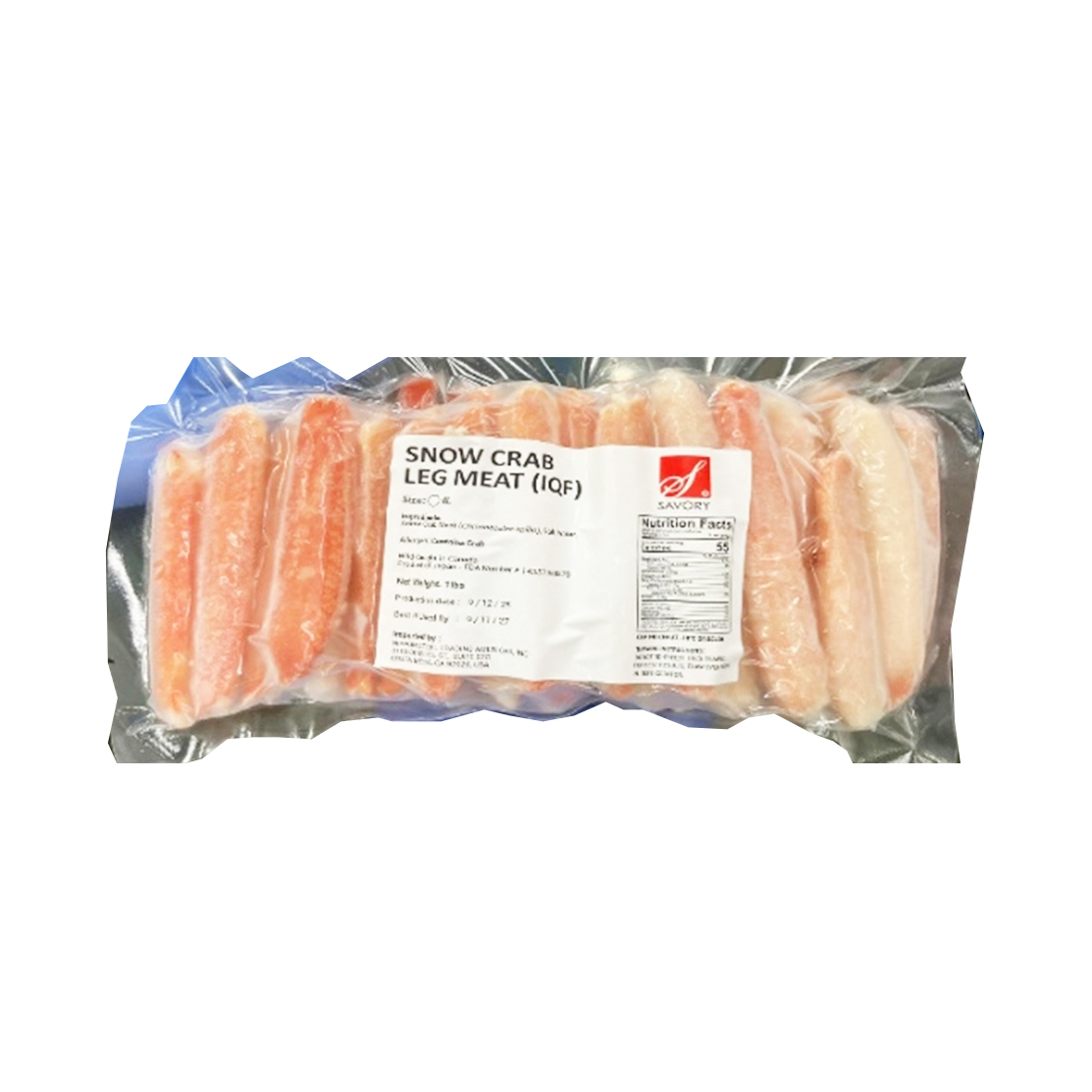 SAVORY SNOW CRAB IQF LEG MEAT 4L WILD JAPAN  10/1.00 #