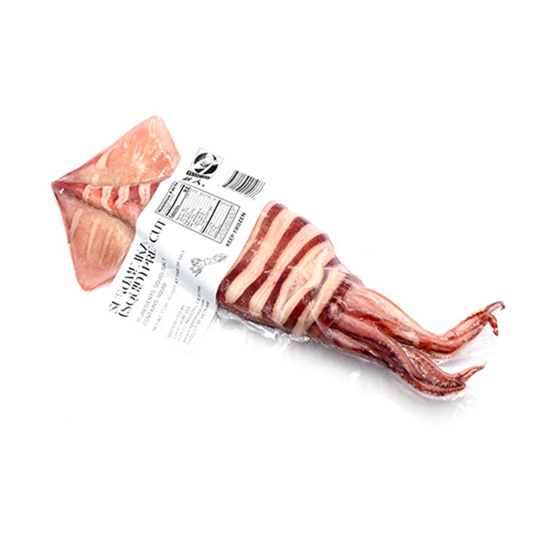 TETSUJIN SURUME IKA SQUID PRE COOKED & CUT IVP WILD VIETNAM 17.60 #
