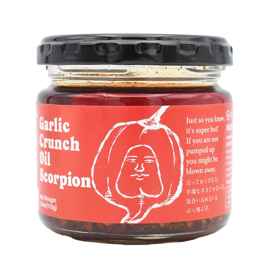ODAWARAYA GARLIC CRUNCH OIL SCORPION 4/12/3.80 OZ