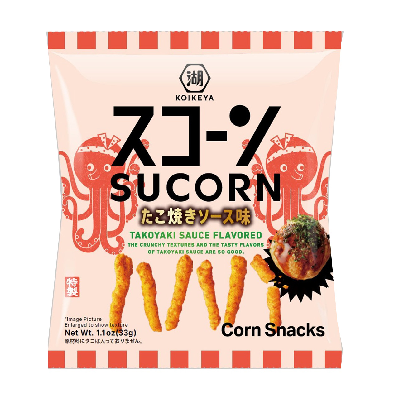 KOIKEYA SUCORN TAKOYAKI SAUCE FLAVORED   24/1.10 OZ