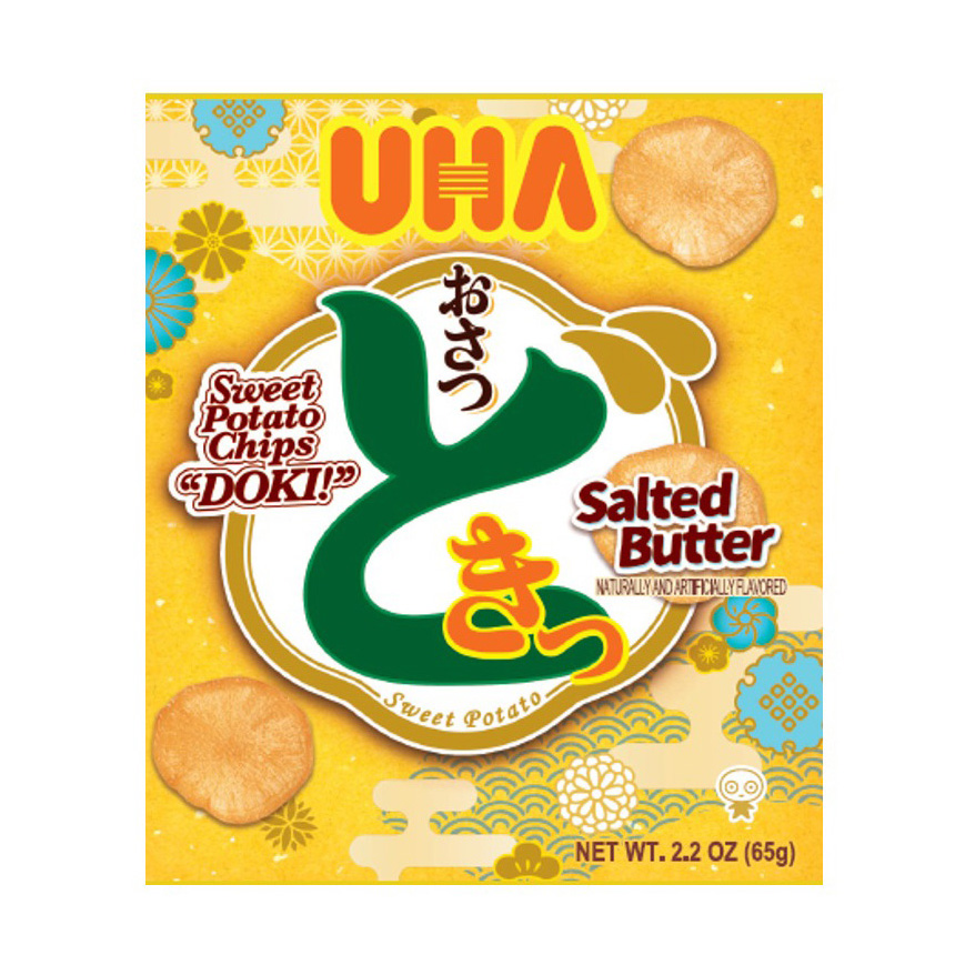 UHA OSATSUDOKI SWEET POTATO CHIPS SALTED BUTTER 10/2.20 OZ