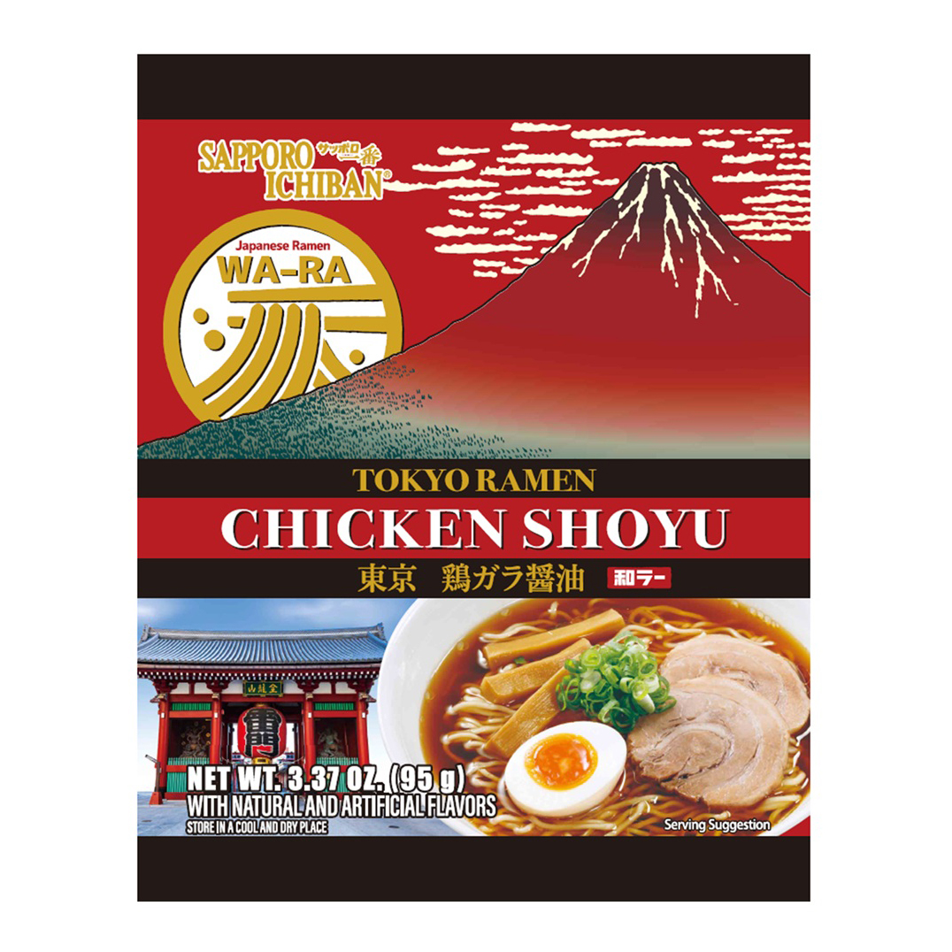 SAPPORO ICHIBAN WA-RA TOKYO RAMEN CHICKEN SHOYU 30/3.37 OZ