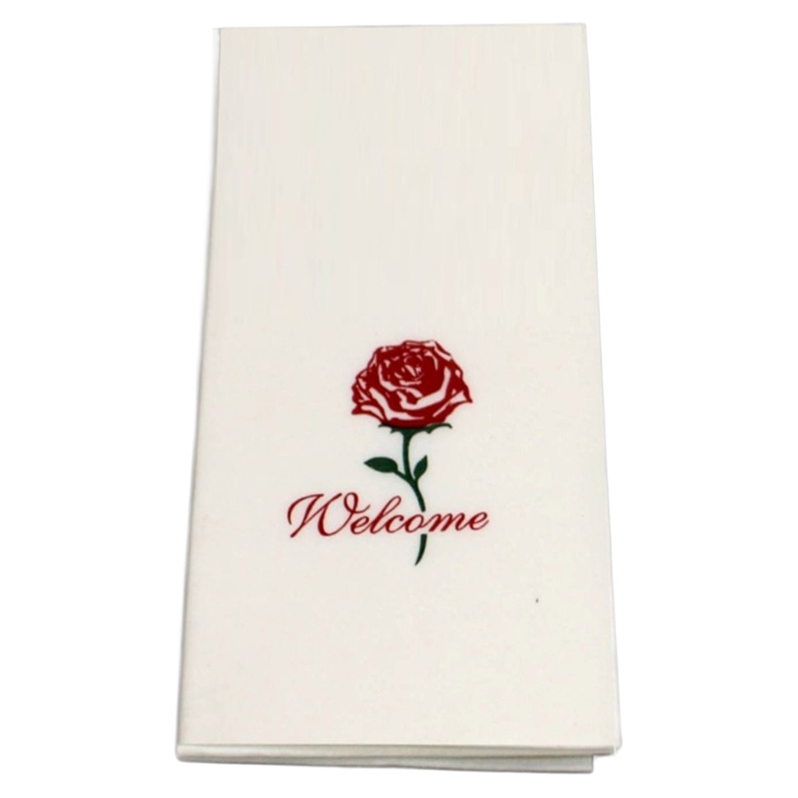 STI AIRLAID NAPKIN WELCOME ROSE 17X17 6/50 PC