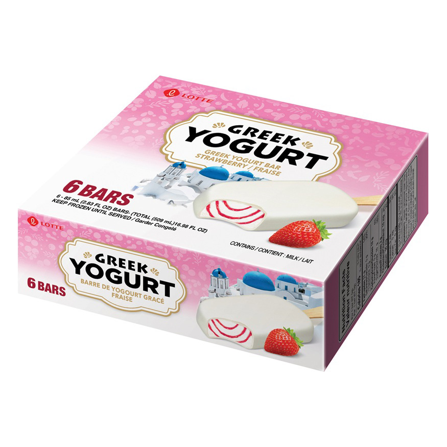 LOTTE GREEK YOGURT STRAWBERRY ICE 6P 6/16.80 FZ