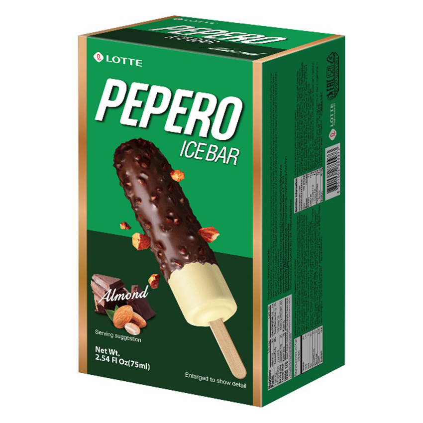 LOTTE PEPERO ICE BAR ALMOND 6P 6/15.24 FZ