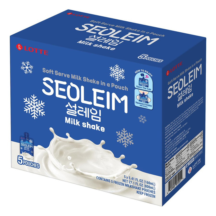 LOTTE SEOLEIM MILK SHAKE POUCH 5P 4/27.10 FZ