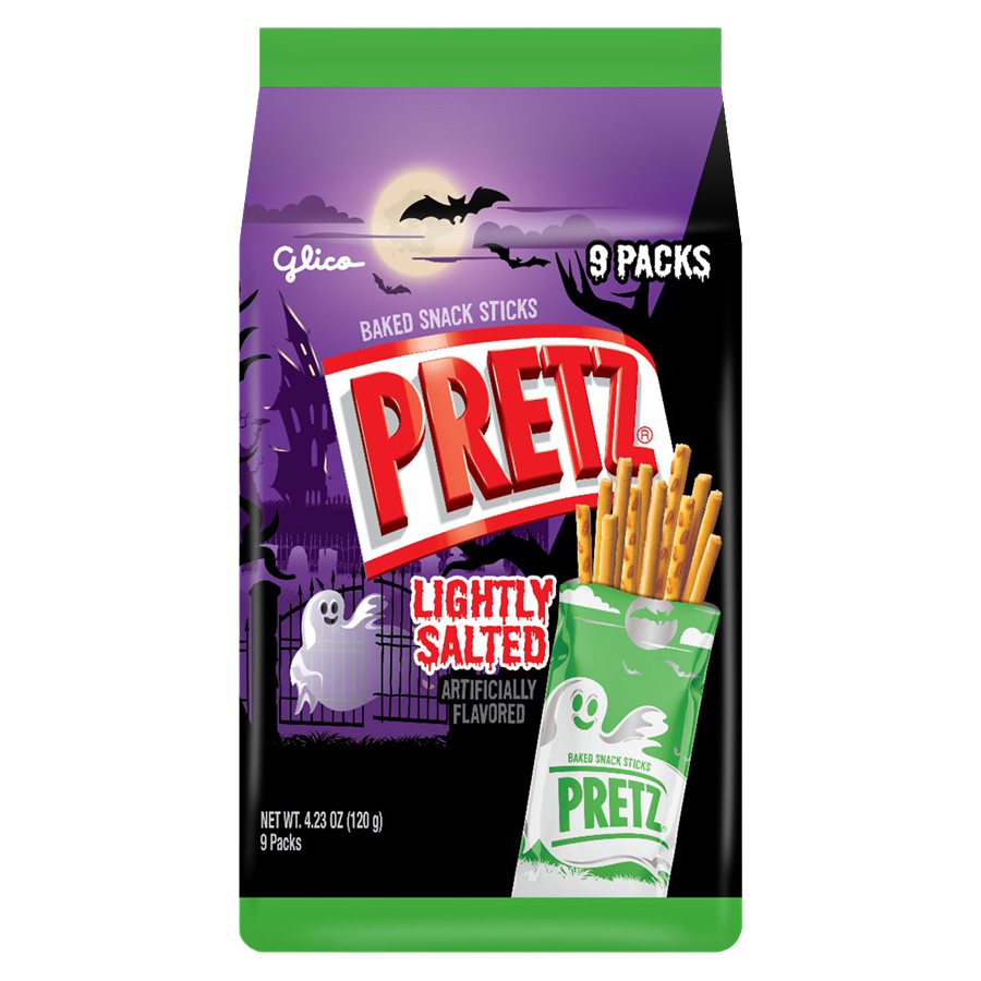 GLICO HALLOWEEN PRETZ LIGHTLY SALTED  9BAG 4/5/4.23 OZ