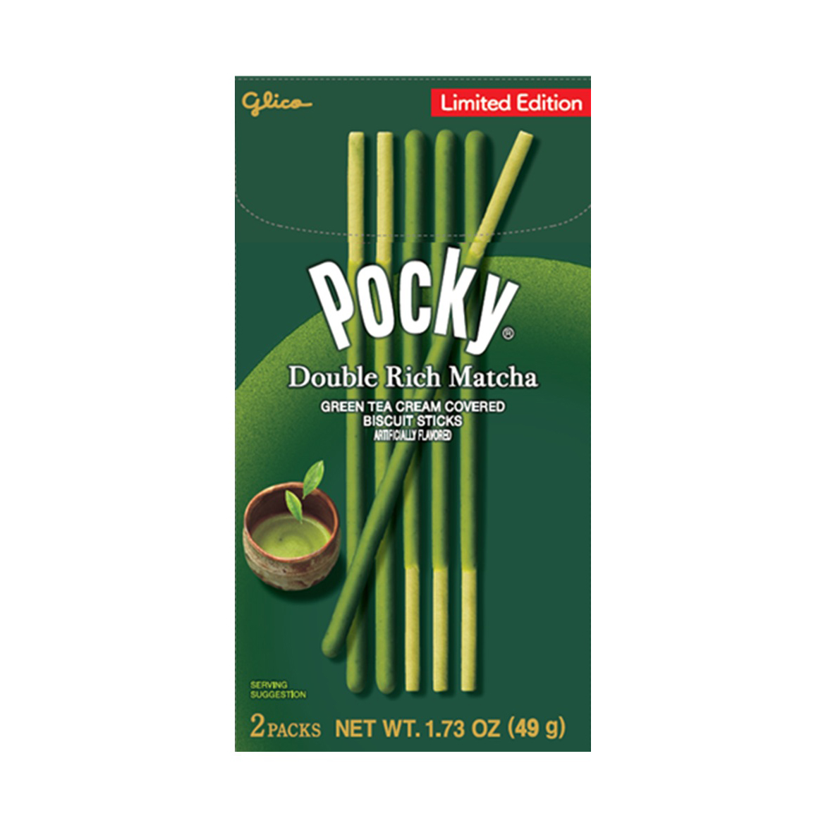 GLICO POCKY DOUBLE RICH MATCHA 2P  12/10/1.73 OZ