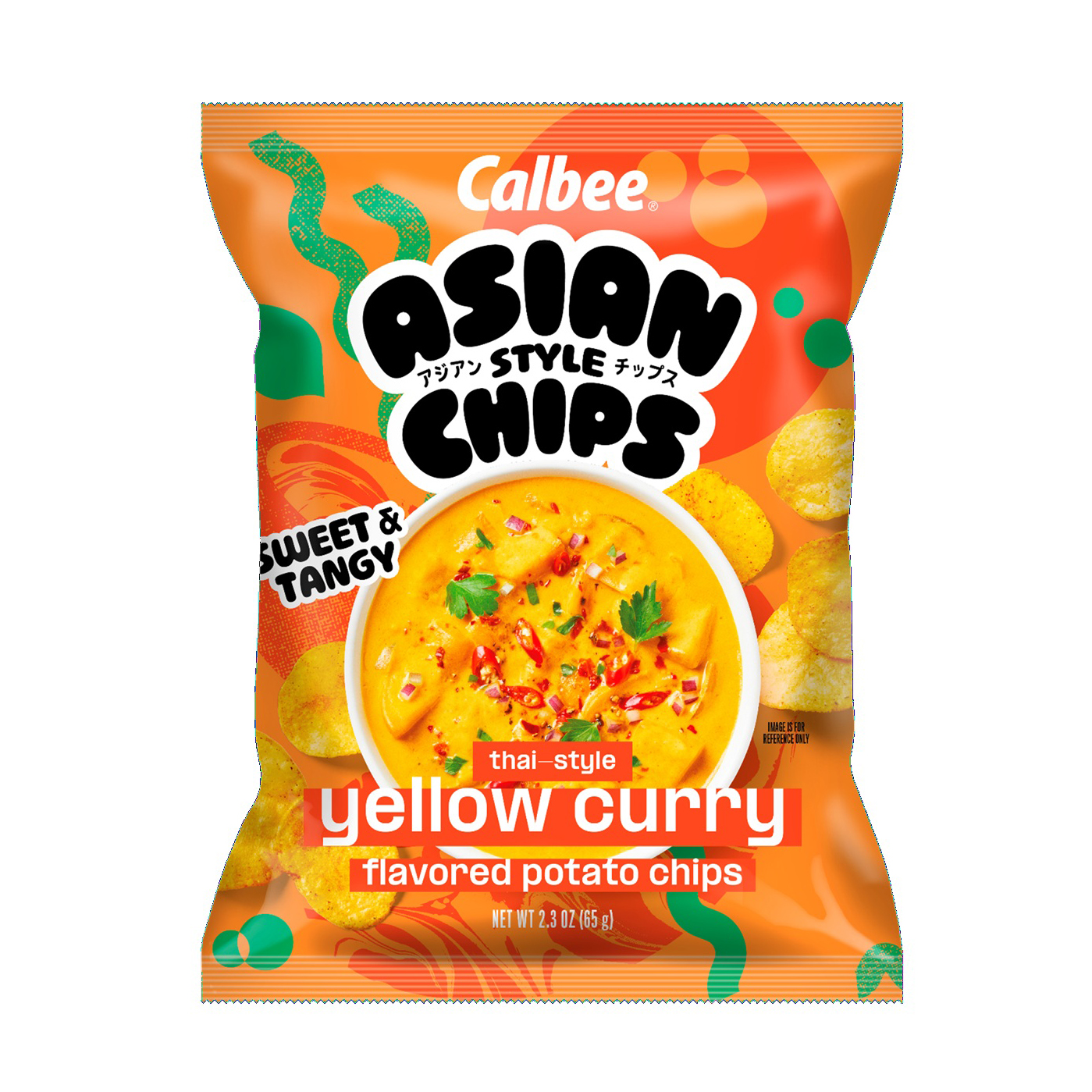CALBEE ASIAN STYLE CHIPS THAI STYLE YELLOW CURRY 6/2.30 OZ