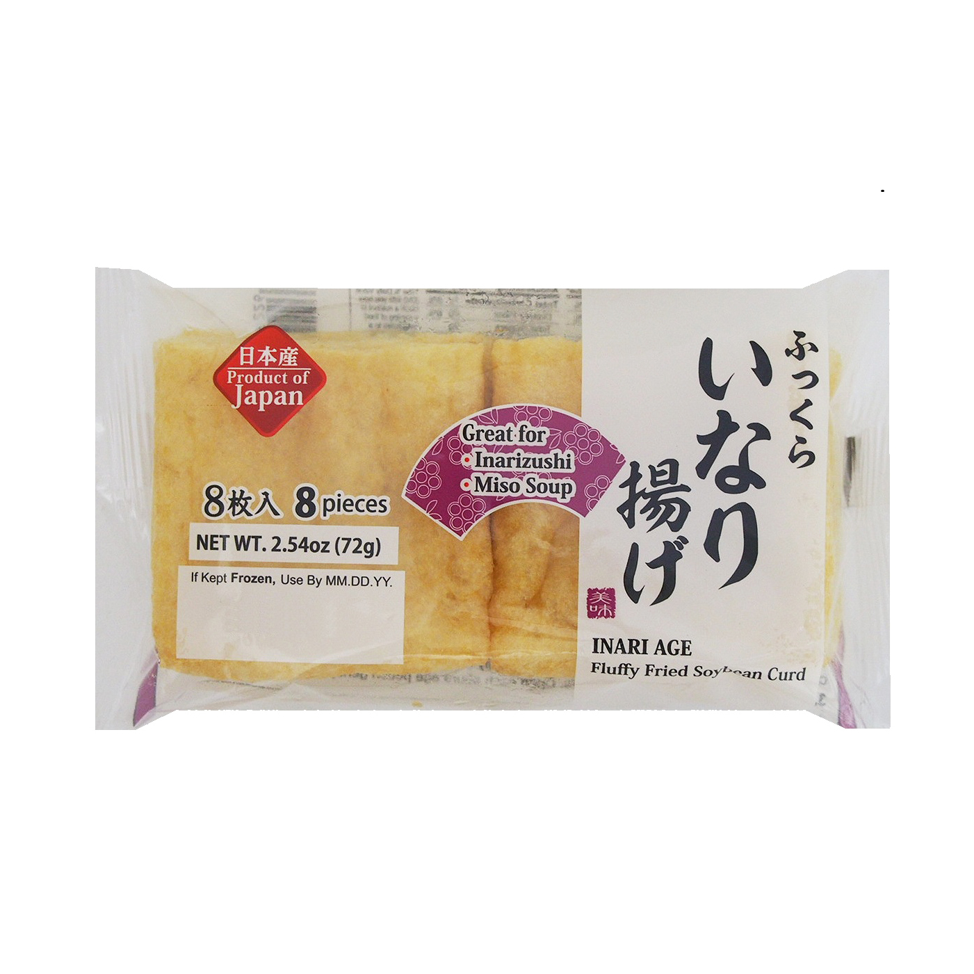 MAC HUKKURA INARI AGE FIRED SOYBEAN CURD 8P    5/10/2.54 OZ