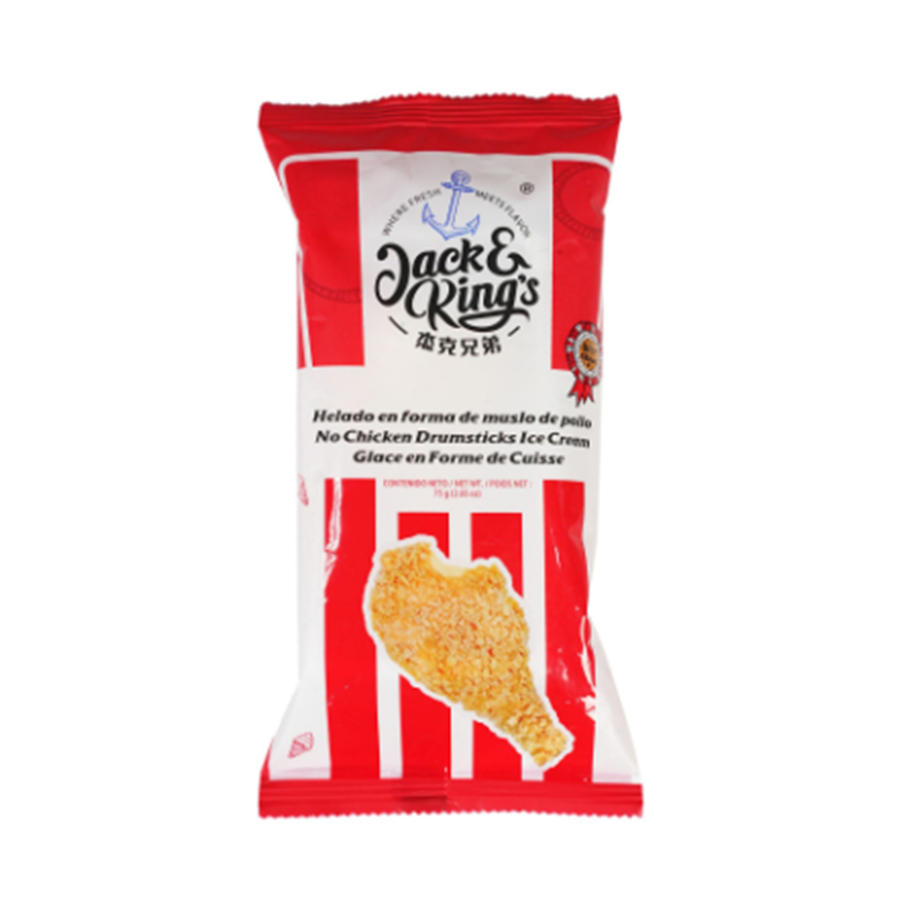 JACK & KING'S NO CHICKEN DRUMSTICKS ICE CREAM 24/2.64 OZ