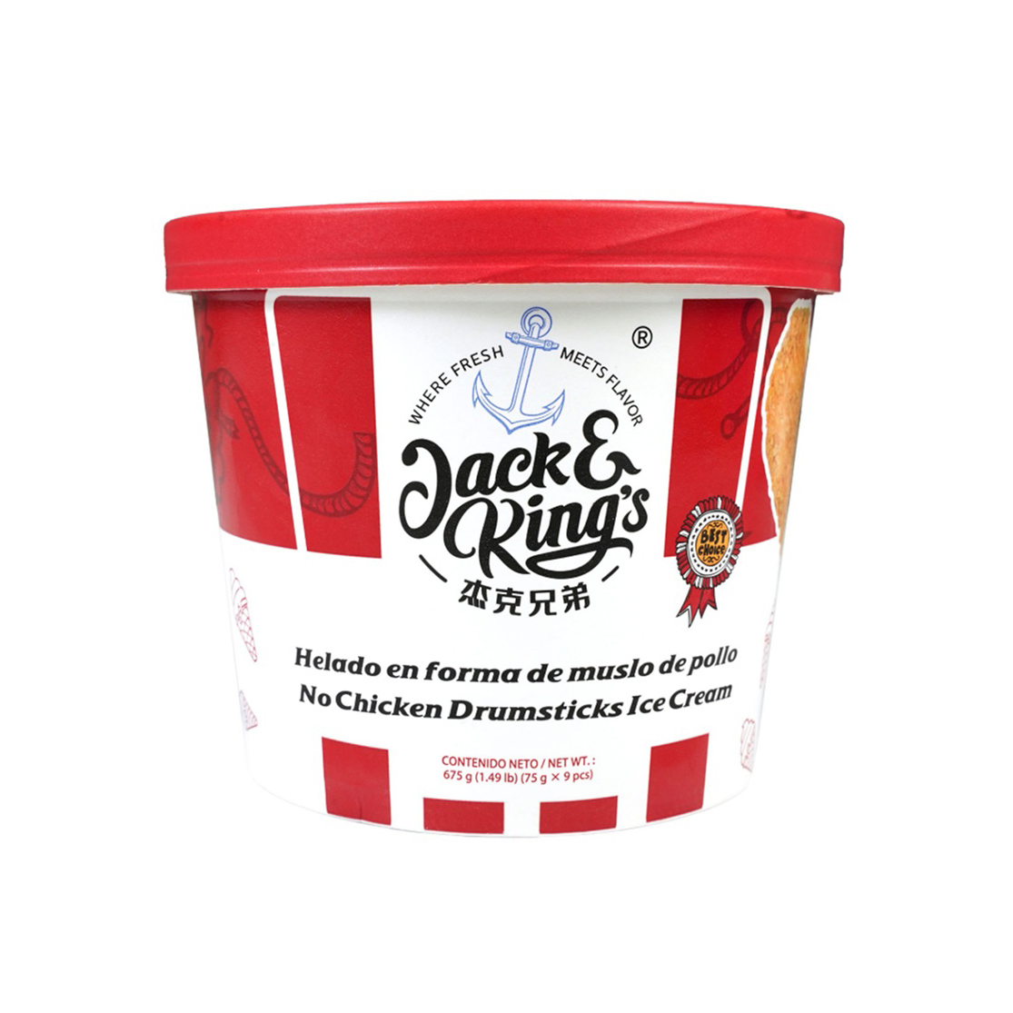JACK & KING'S NO CHICKEN DRUMSTICKS ICE CREAM 9P 4/1.49 #
