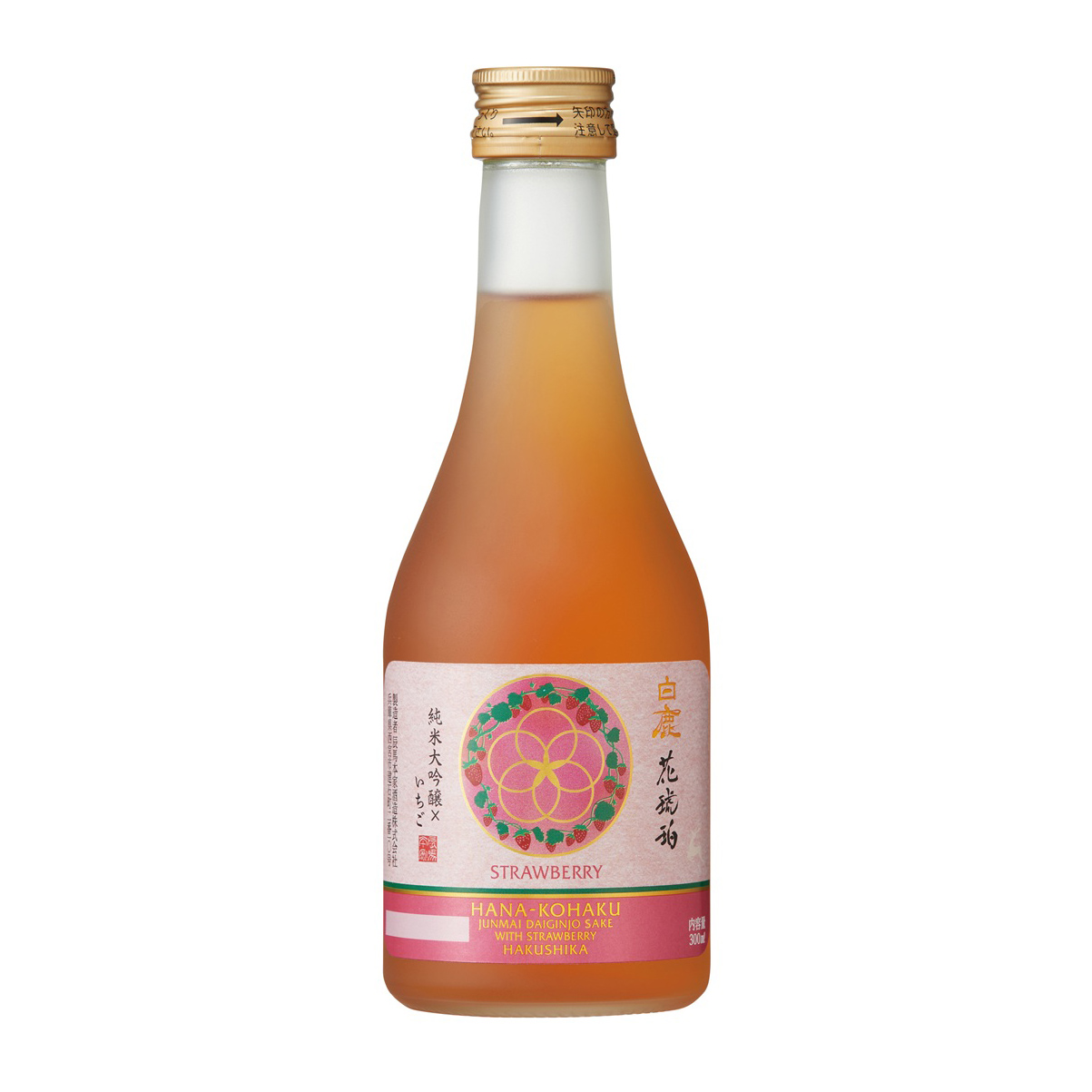 HAKUSHIKA HANA-KOHAKU JUNMAI DAI GINJO SAKE WITH STRAWBERRY 12/300 ML