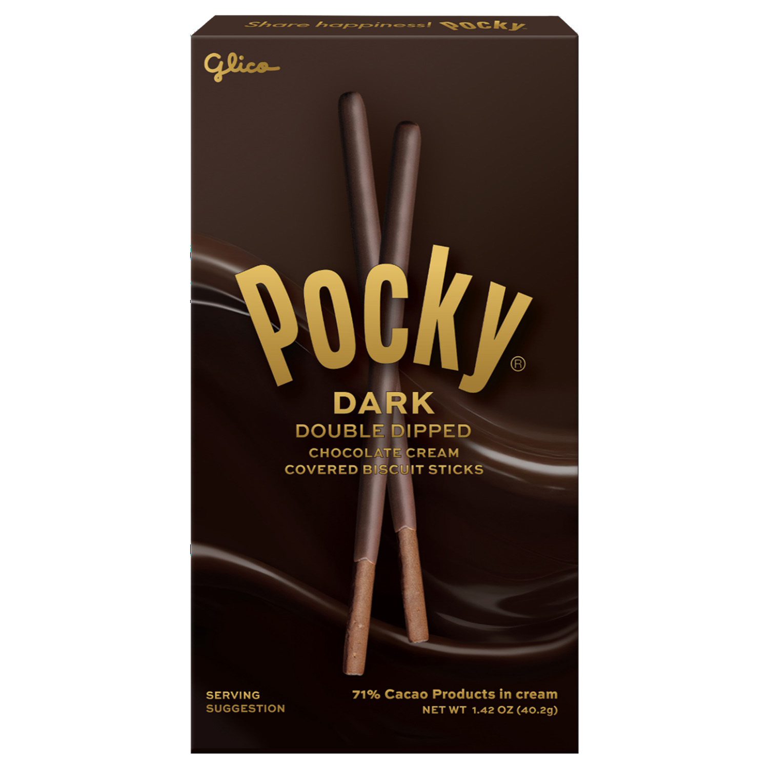 GLICO POCKY DARK DOUBLE DIPPED CHOCOLATE CREAM 2P 12/10/1.42 OZ