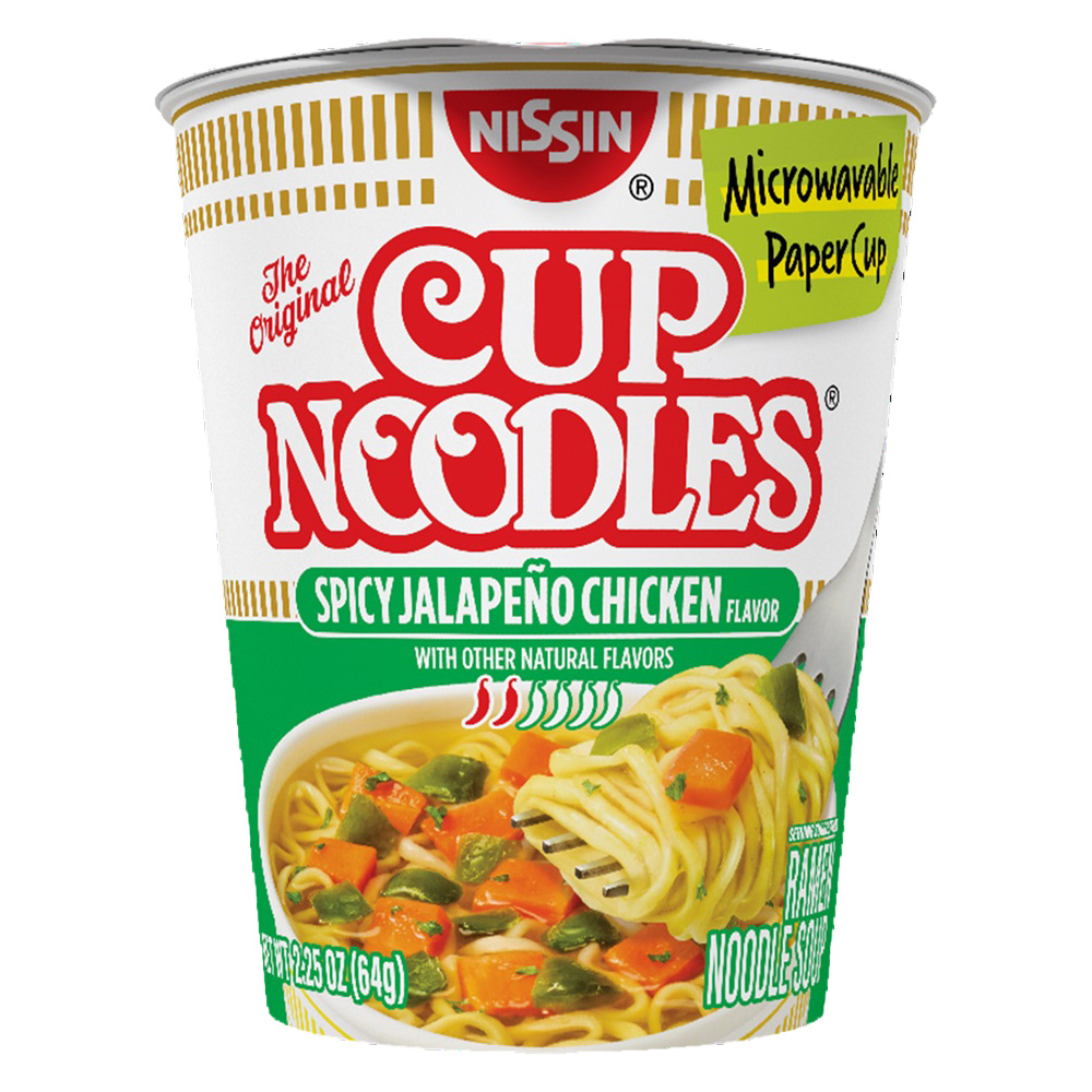 NISSIN FOODS CUP NOODLE SPICY JALAPENO CHICKEN 12/2.25 OZ