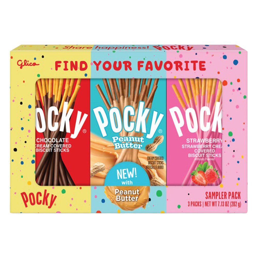 GLICO POCKY SAMPLER PACK 3 KINDS REGULAR 15/7.13 OZ