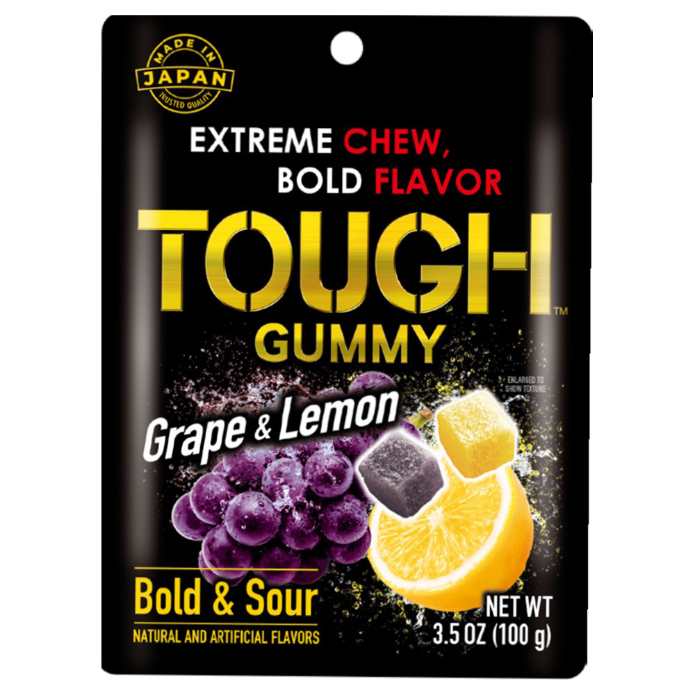KABAYA TOUGH GUMMY GRAPE & LEMON BOLD & SOUR 12/6/3.50 OZ