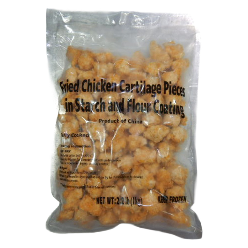 HEBI FULLY COOKED FRIED CHICKEN CARTLAGE PIECES IN STARCH AND FLOUR COATING NANKOTSU KARAAGE 5/2.20