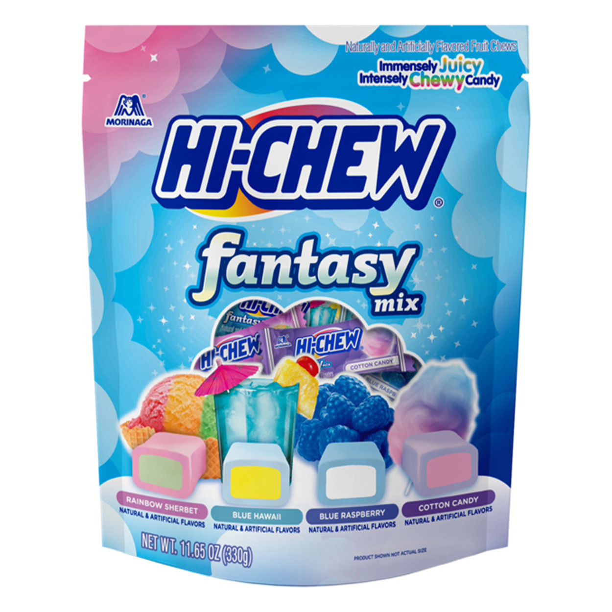 MORINAGA HI CHEW BAG FANTASY MIX STAND UP POUCH 4/11.65 OZ