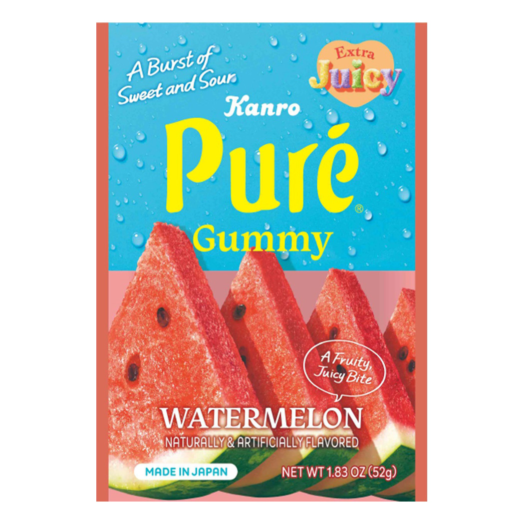 KANRO PURE GUMMY WATERMELON 12/6/1.83 OZ
