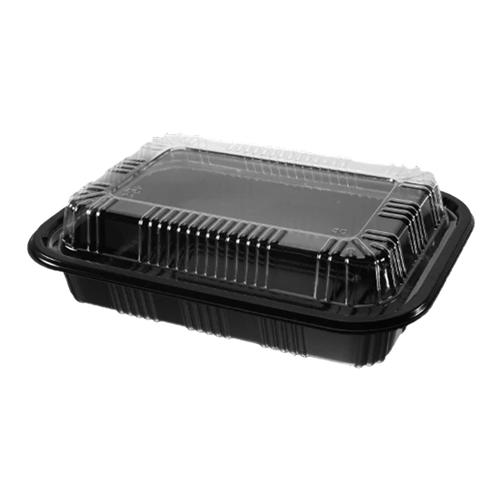 STI STI-810 SUSHI BENTO BLACK BOX WITH LID R5 10/50 PC