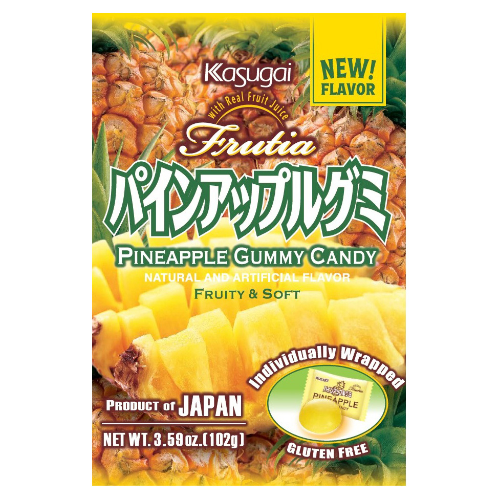 KASUGAI FRUTIA PINEAPPLE GUMMY 2/12/3.59 OZ