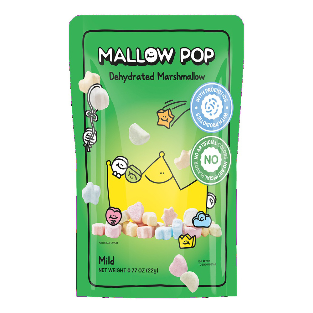 SNAX MALLOW POP MILD WITH PROBIOTICS  DEHYDRATED MARSHMALLOW  12/0.77 OZ