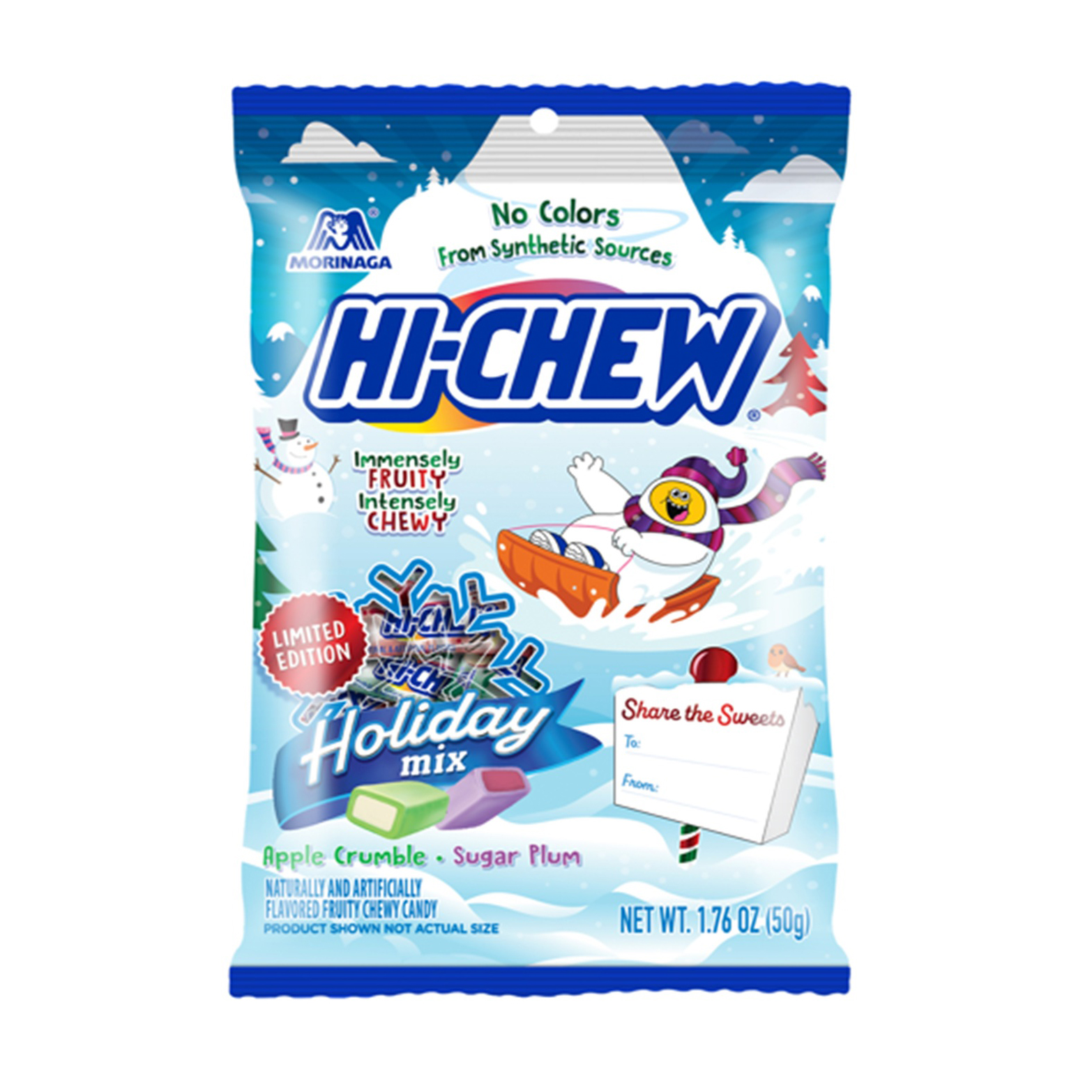 MORINAGA HI CHEW BAG HOLIDAY MIX  11/1.76 OZ