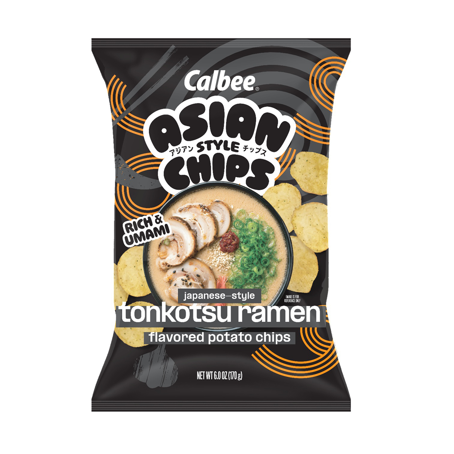 CALBEE ASIAN STYLE CHIPS JAPANESE STYLE TONKOTSU RAMEN 12/6.00 OZ