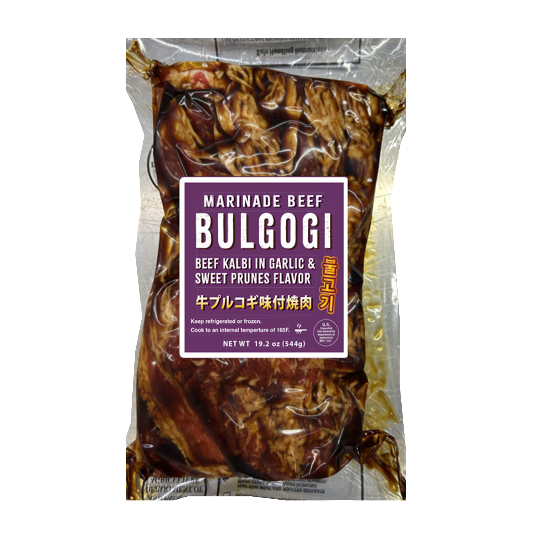 UBF MARINATED BEEF KALBI BULGOG SAUCEI IN GARLIC & SWEET PRUNES FLAVOR 16/1.20 #