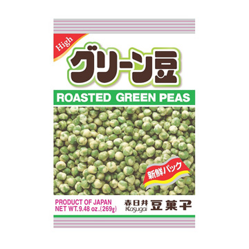 KASUGAI ROASTED GREEN PEAS LARGE        12/9.48 OZ