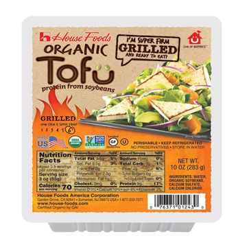 HOUSE FOOD ORGANIC TOFU GRILLED SUPER FIRM 6/10 Z