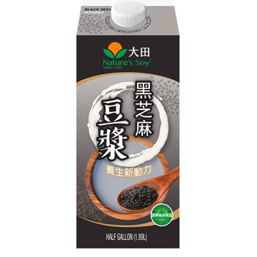 NATURE'S SOY BLACK SESAME SOYMILK 6/0.5GAL