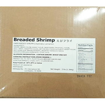 FISHER KING SEAFOODS BREADED SHRIMP EBI FRY 44P  6/3.00 #