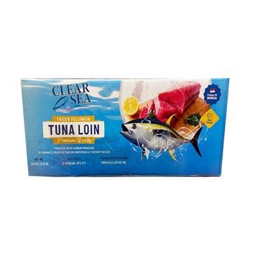 CLEAR SEA YELLOWFIN TUNA LOIN 5-8# CO INDO30#