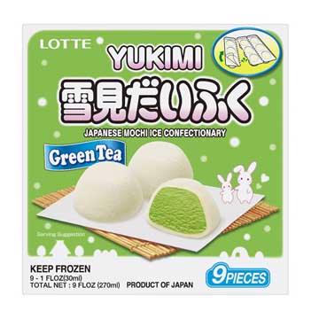 LOTTE YUKIMI DAIFUKU GREEN TEA 9P 8/9.00FZ