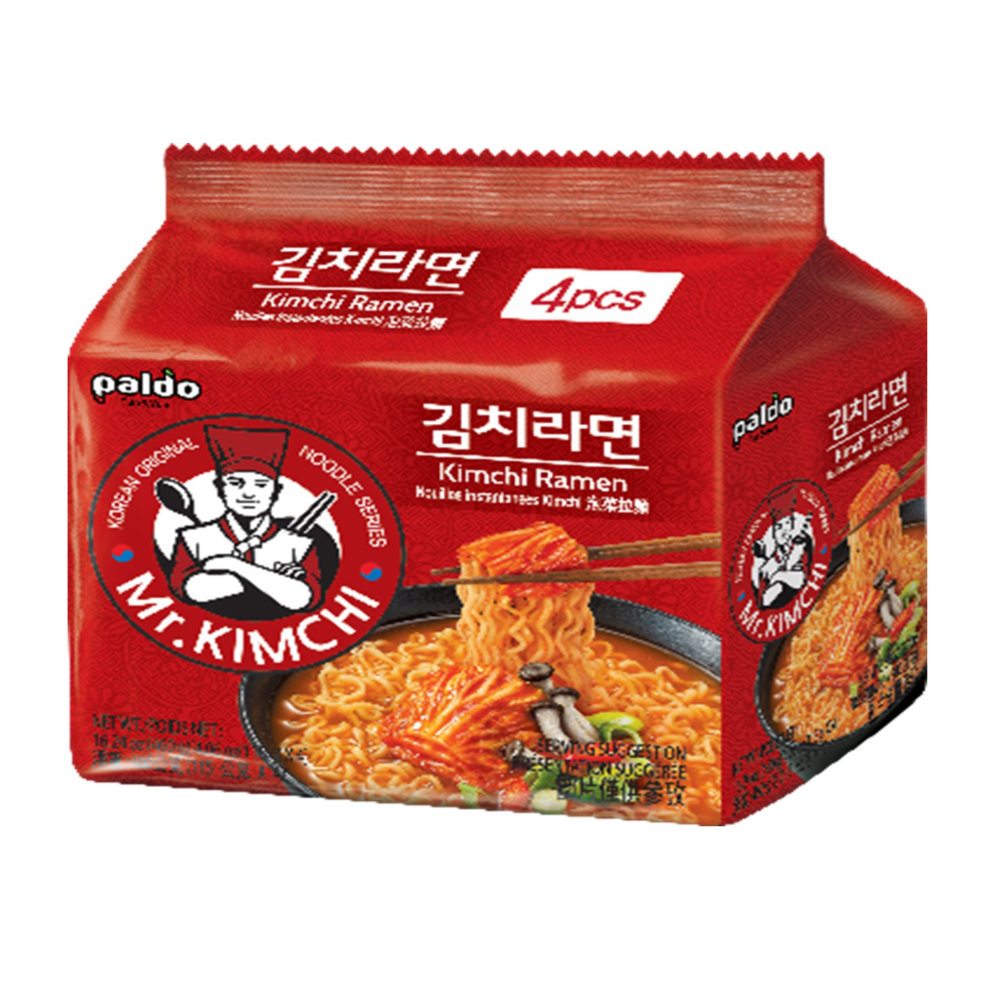 PALDO MR KIMCHI RAMEN 4P      4/16.24 OZ